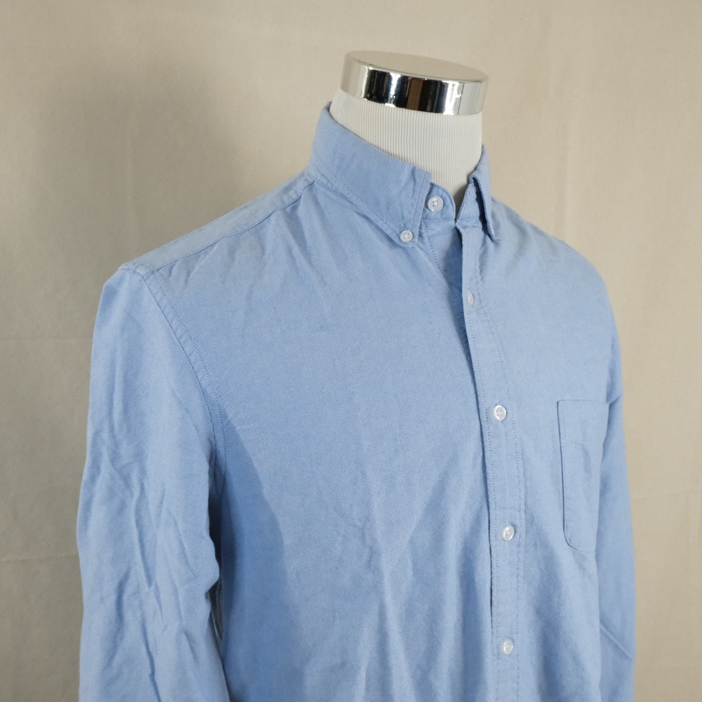 J.Crew Medium Classic Fit Flex Oxford Shirt Blue Button Down Cotton Blend Mens